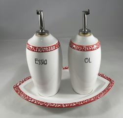 Gmundner Keramik-Essig/Oel- Garnitur Gourmet